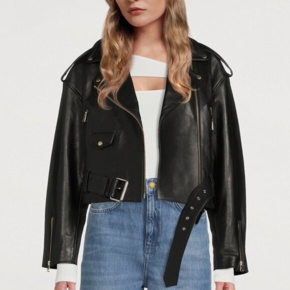 Mackage Xenia Cropped Leather Jacket (XL) - Picture 15 of 16